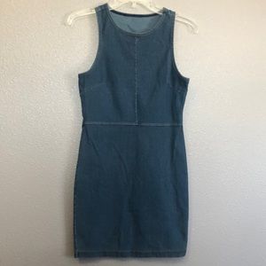 Forever 21 dress Women's small stretch denim dress sleeveless casual comfy EUC